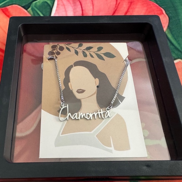 Chamorrita Script Necklace | Silver Tone Jewelry | Island Chamorro Gift - Picture 1 of 1